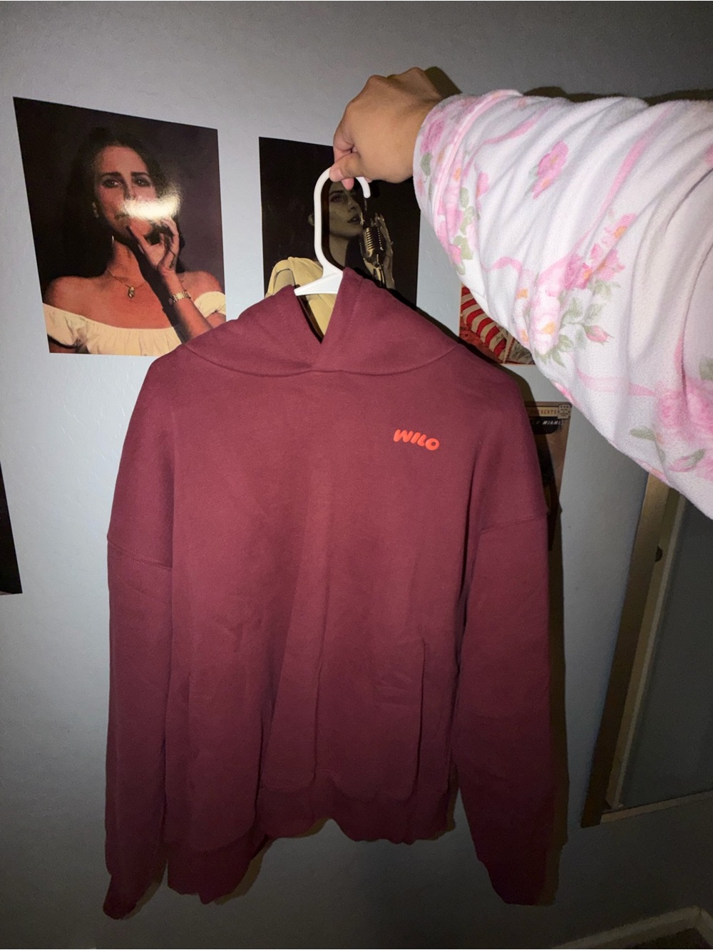 WILO the label Women's burgundy Hoodie